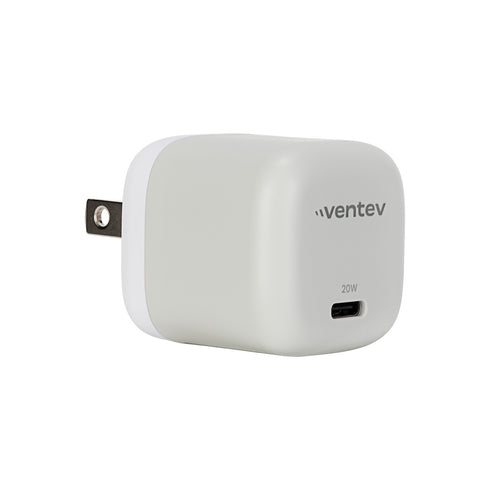 Ventev Mini Wall Charger USB-C 20W PD & USB-C to Lightning Cable 3.3ft